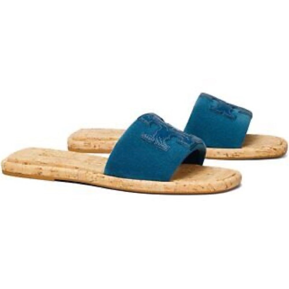 Tory Burch Blue Sandals Slippers Slides Shoes